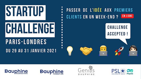 Startup Challenge 2021 de l'Incubateur Dauphine - PSL